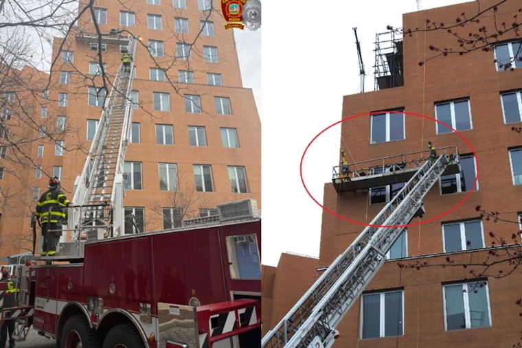 Cambridge Firefighters Pull Off Daring 70-Foot Scaffold Rescue On Vassar Street