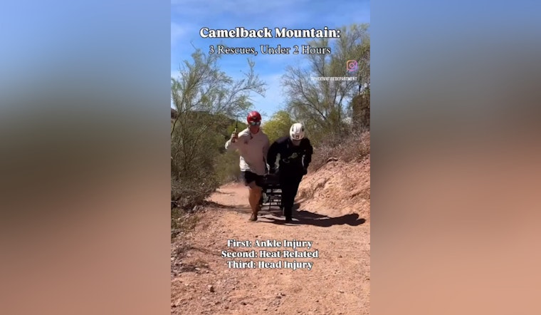 Camelback Chaos As Phoenix Crews Airlift Trio Of Stranded Hikers