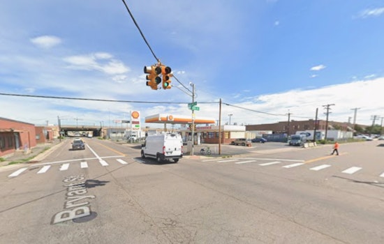 Car Slams Denver Building As Gas Station Catches Fire Near Ball Arena