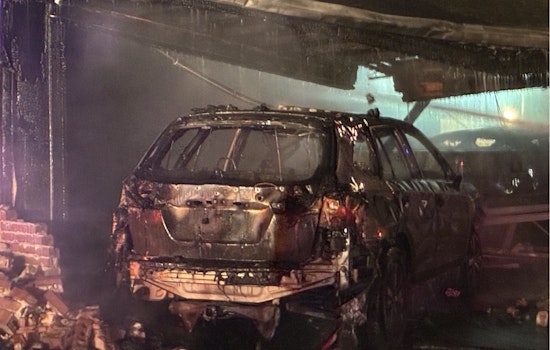 Car Slams Into Northeast Denver Garage, Touches Off Fiery Collapse