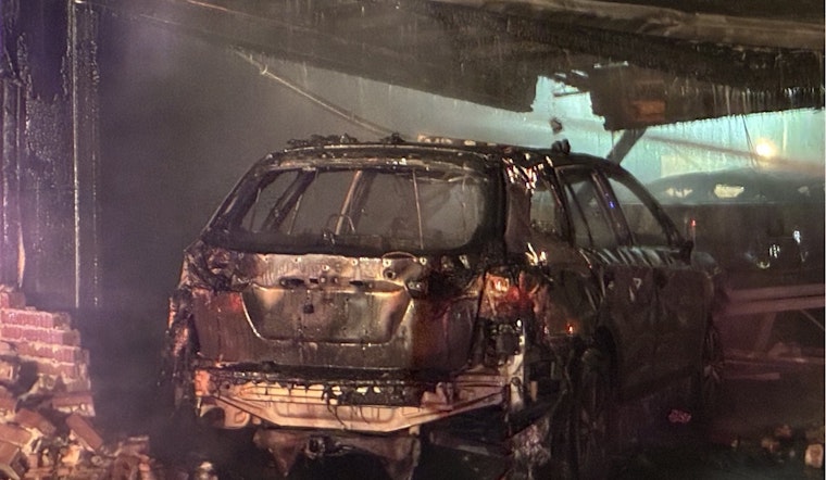 Car Slams Into Northeast Denver Garage, Touches Off Fiery Collapse