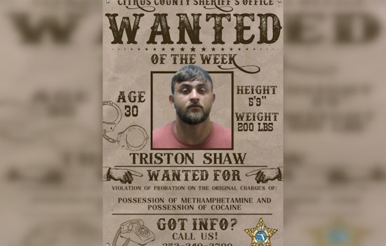 Citrus Deputies Put 30-Year-Old Triston Shaw On ‘Wanted Of The Week’ List