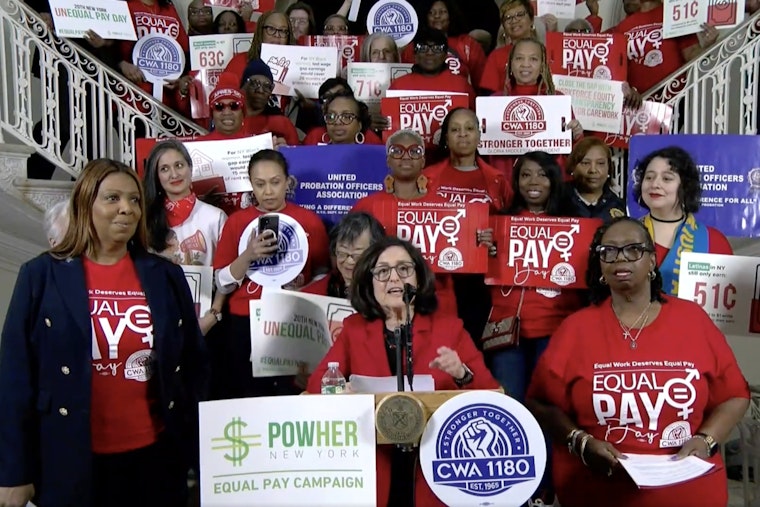 City Hall Steps Turn Into Equal Pay Battleground as Menin, James Turn Up Heat