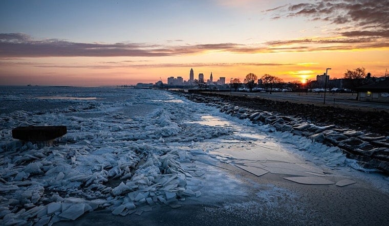 Cleveland Freezes At Sunrise As Sloppy Rain Week Rolls In