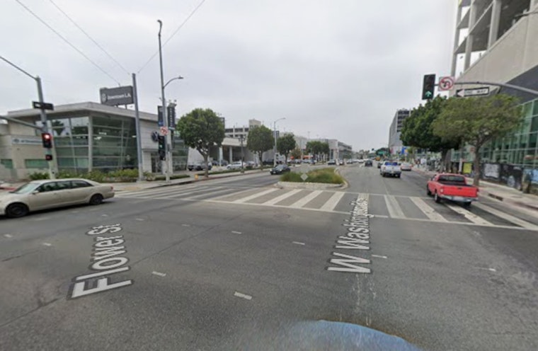 Downtown LA Rollover Kills Woman at Flower and Washington