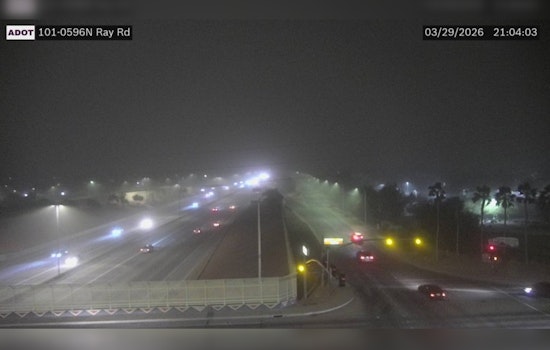 Dust Surge Chokes Phoenix Valley, Blurs Chandler Freeway Cam