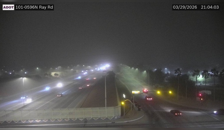 Dust Surge Chokes Phoenix Valley, Blurs Chandler Freeway Cam
