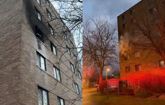 Early Morning Blaze Chokes Euclid Avenue At Seven-Story East Cleveland Apartment