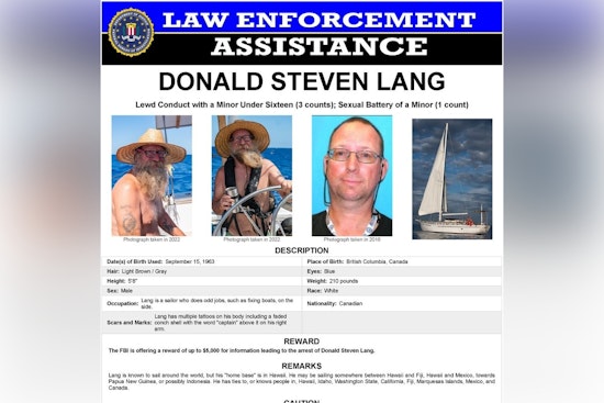 FBI Dangles $5K Reward as Hawaii Sailor Vanishes at Sea