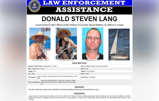 FBI Dangles $5K Reward as Hawaii Sailor Vanishes at Sea