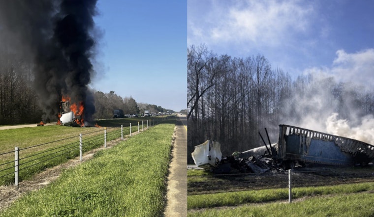 Fiery I-49 Shoulder Crash Kills Trucker Fixing Flat In Natchitoches Parish