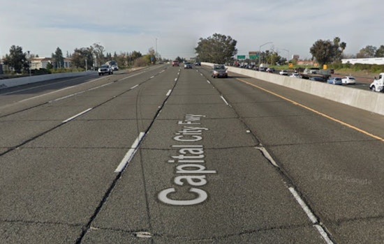 Flaming Meat Truck Jackknifes, Snarls Capital City Freeway Ramps