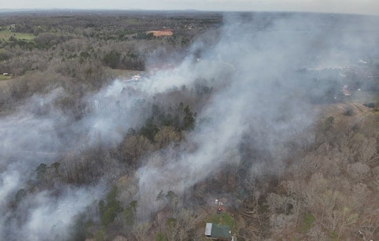 Gaston Drone Cops Box In Raging 28-Acre Brush Blaze