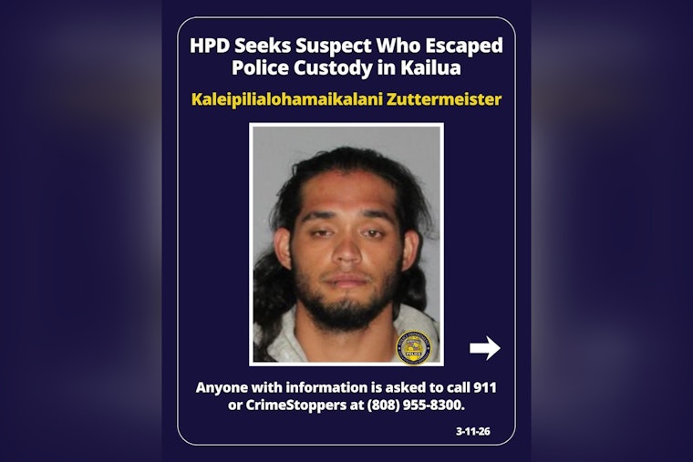Handcuffed Suspect Bolts From Kailua Hospital, Triggers HPD Manhunt