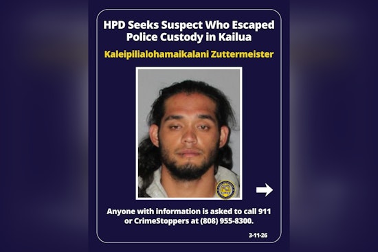 Handcuffed Suspect Bolts From Kailua Hospital, Triggers HPD Manhunt