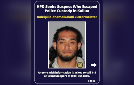 Handcuffed Suspect Bolts From Kailua Hospital, Triggers HPD Manhunt