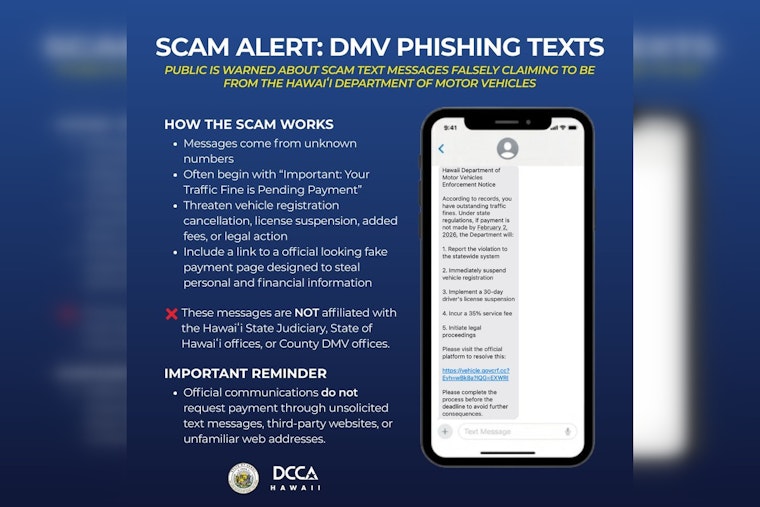 Hawaii Drivers Slammed With Fake DMV Texts In Nasty New Scam