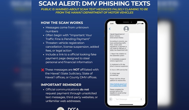 Hawaii Drivers Slammed With Fake DMV Texts In Nasty New Scam