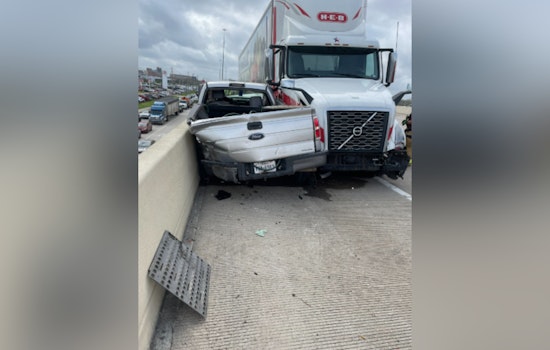 Hazmat Truck Crash Turns I-45 into Parking Lot near League City