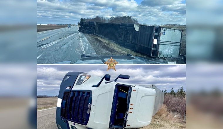 Howling La Porte Winds Flip Big Rigs on SR 39 and County Road 1500 South