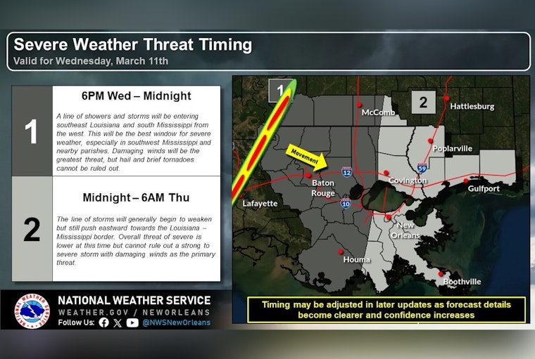 Iberville On Edge As Late-Night Storms Threaten Wind, Hail And Tornadoes