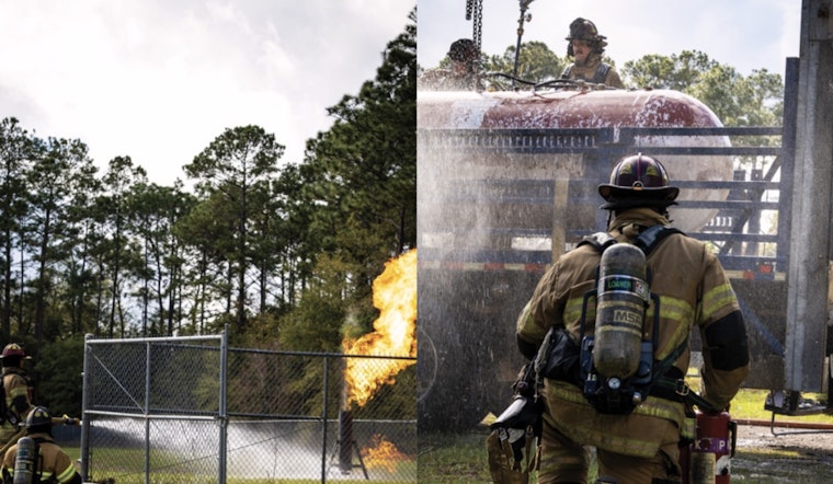 Jacksonville Crews Torch Off Leaking 1,000-Gallon Propane Tank Before It Blows