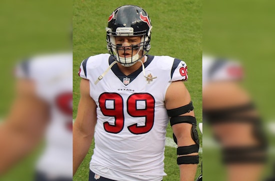 J.J. Watt Stunned Onstage With Call To Houston Sports Hall Of Fame