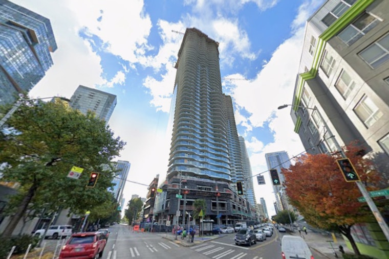 Jumbo Jet Jammed Between Denny Triangle Towers Stuns Seattle