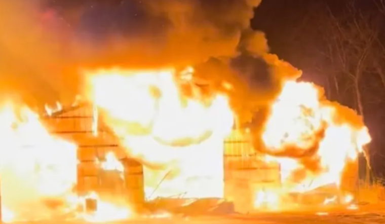 Late-Night Battery Blaze Turns Darlington Garage Into $400K Inferno