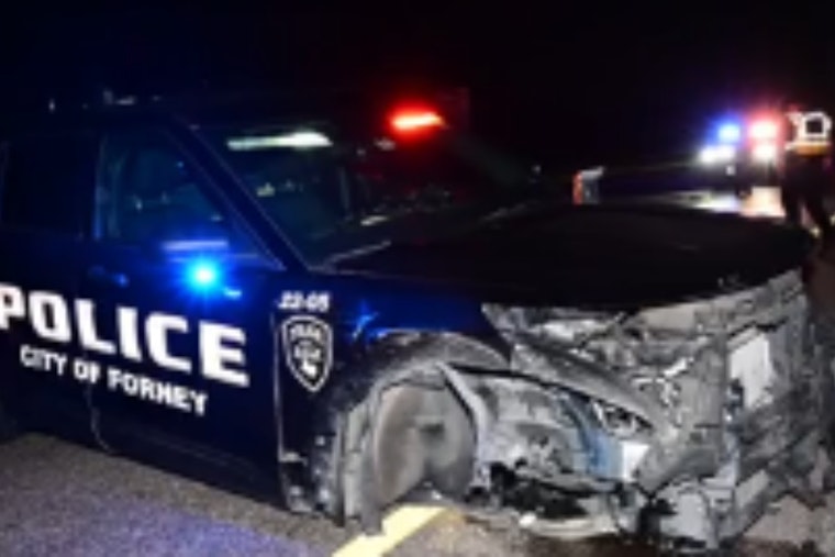 Late-Night Rideshare Smash Wrecks Forney Cop Cars, Leaves Passenger Clinging To Life
