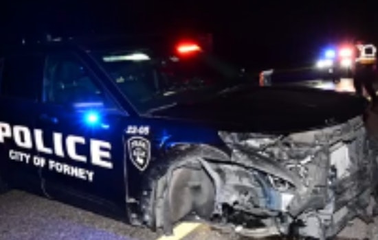 Late-Night Rideshare Smash Wrecks Forney Cop Cars, Leaves Passenger Clinging To Life