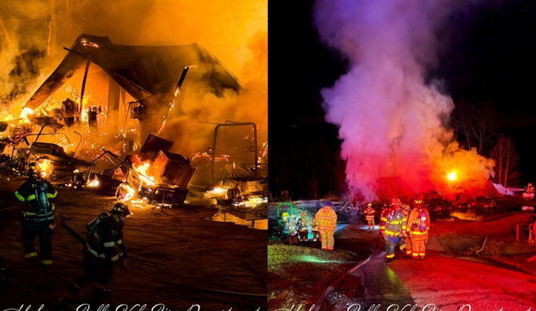 Mahopac Golf Course Inferno Guts Maintenance Hub Behind Clubhouse