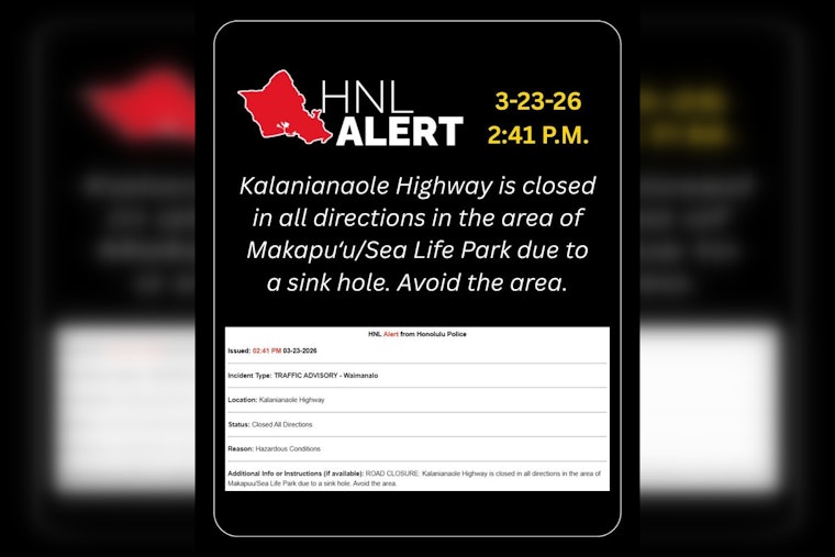 Makapuʻu Mayhem As Sinkhole Shuts Kalanianaole Highway Both Ways