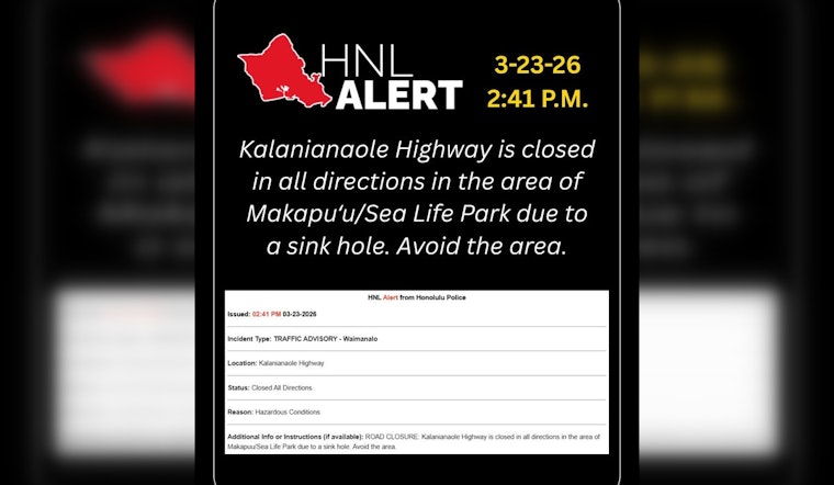 Makapuʻu Mayhem As Sinkhole Shuts Kalanianaole Highway Both Ways