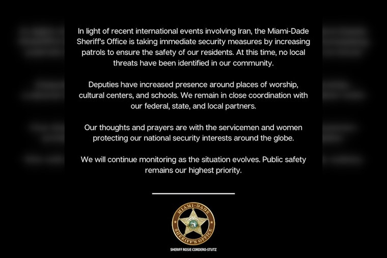 Miami-Dade Floods Streets With Patrols After US, Israel Strikes On Iran