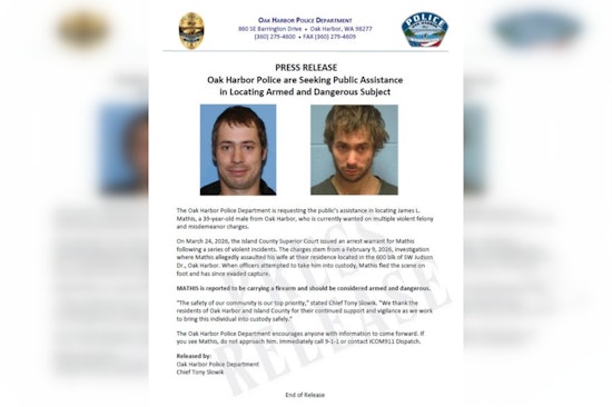 Cops Hunt Armed Husband After Oak Harbor Domestic Attack