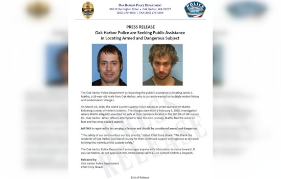 Cops Hunt Armed Husband After Oak Harbor Domestic Attack