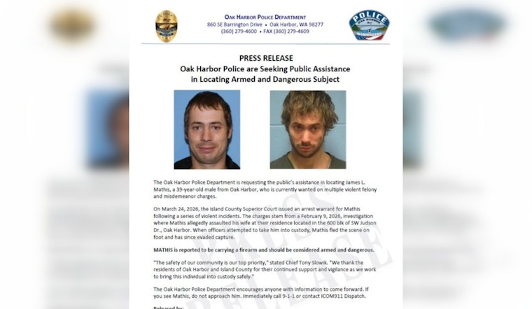 Cops Hunt Armed Husband After Oak Harbor Domestic Attack