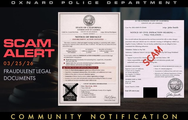 Oxnard Police Warn Of Fake Court Texts With QR Codes