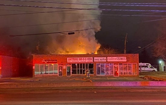 Pre-Dawn Inferno Guts Warrensville Heights Business Strip