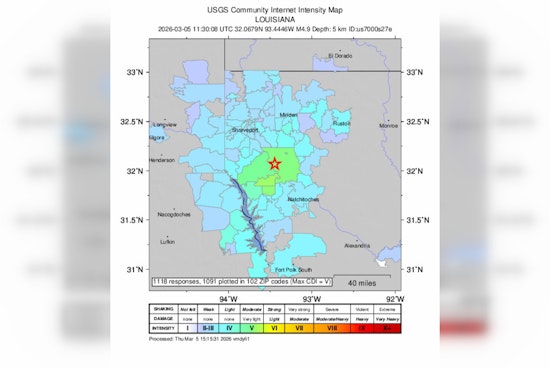 Predawn Jolt Rattles North Louisiana, Rocks Edgefield And Coushatta
