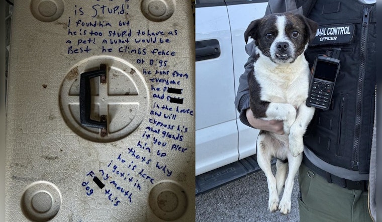Rossville Jerk Dumps 'Stupid' Dog In Carrier, Leaves Vicious Note