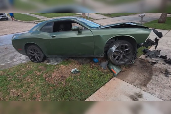 Spring Hydrant Smash Sends Geyser Sky-High As Suspects Bolt From Crash Scene