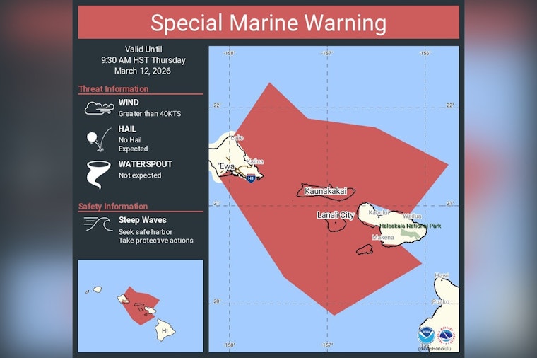 Squall Slam As Special Marine Warning Rattles Maui And Oahu Waters