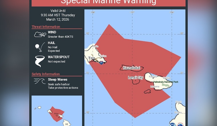 Squall Slam As Special Marine Warning Rattles Maui And Oahu Waters