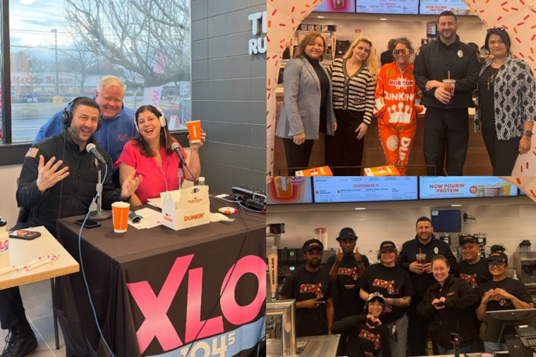 Tewksbury Cops And Radio Jocks Turn Dunkin Reopening Into Main Street Block Party