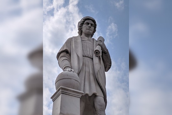 Toppled Baltimore Columbus Statue Lands A Safe Seat Next Door To White House