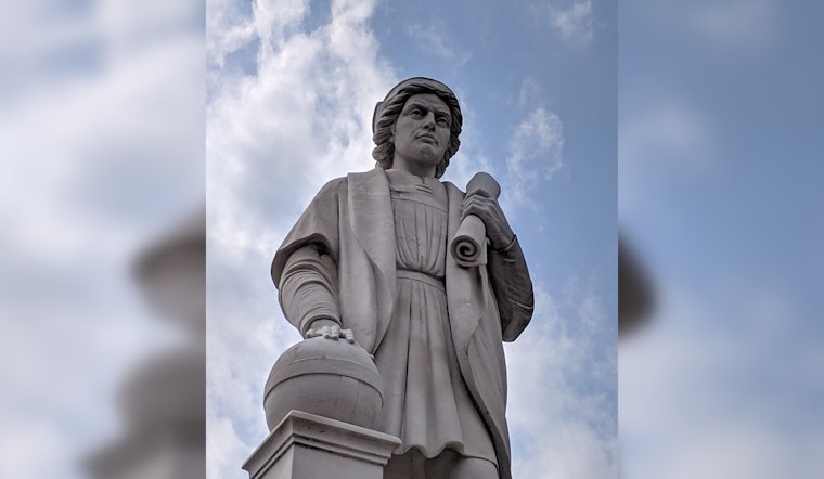 Toppled Baltimore Columbus Statue Lands A Safe Seat Next Door To White House