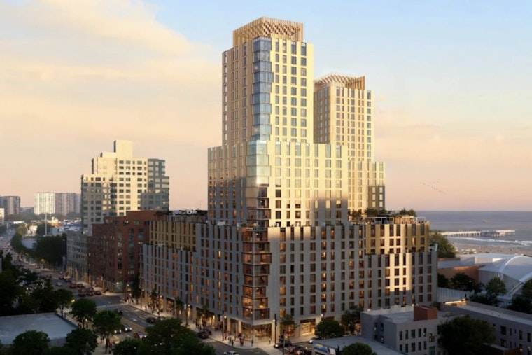 Twin Tower Housing Wave Set To Rock Coney Island Waterfront