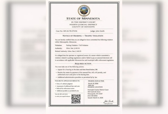 Wabasha Warns of Fake Hennepin Court Notice